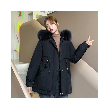 Women's Winter Thicken Parka Jacket Warm Fleece Lined Coat with Hood