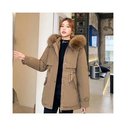 Women's Winter Thicken Parka Jacket Warm Fleece Lined Coat with Hood