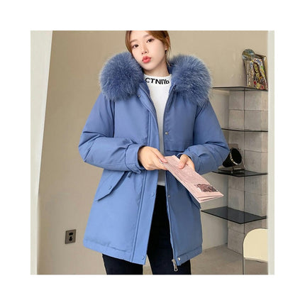 Women's Winter Thicken Parka Jacket Warm Fleece Lined Coat with Hood