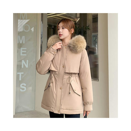 Women's Winter Thicken Parka Jacket Warm Fleece Lined Coat with Hood