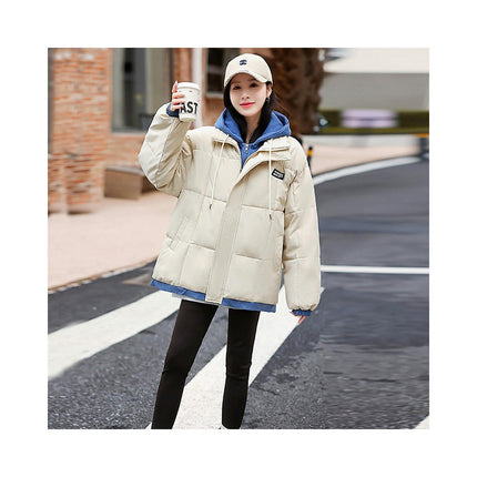 Women's Cropped Puffer Hooded Quilted Jackets Winter Short Padded Coat Outerwear