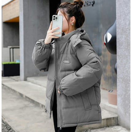 Women's Winter Thicken Coat Padded Jackets with Removable Hood