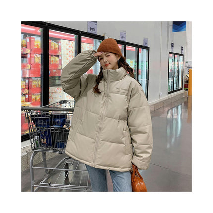 Women's Winter Puffer Jacket Cropped Zip Up Quilted Padded Outerwear