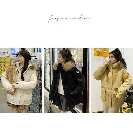 Women's Winter Thicken Coat Warm Parka Jacket with Fur Hood