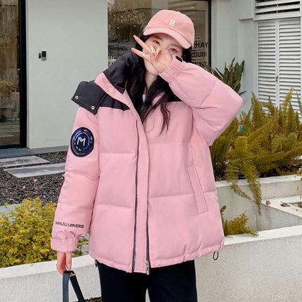 Women's Winter Quilted Puffer Jacket Hooded Zip Up Padded Outerwear