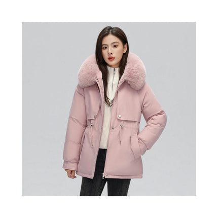 Women's Winter Thicken Parka Coat Warm Fleece Lined Parka Jacket with Faux Fur Hood