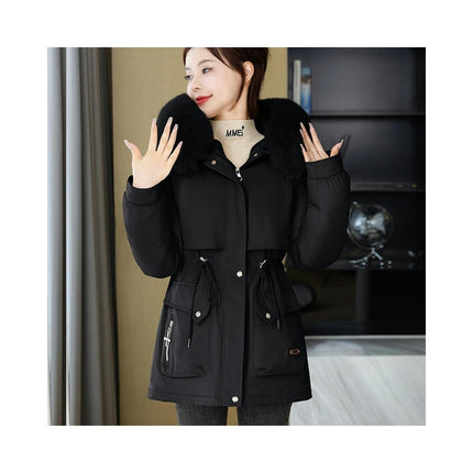 Women's Winter Thicken Warm Parka Jacket Coat with Faux Fur Hood