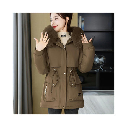 Women's Winter Thicken Warm Parka Jacket Coat with Faux Fur Hood