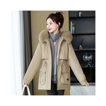 Women's Winter Thicken Warm Parka Jacket Coat with Faux Fur Hood