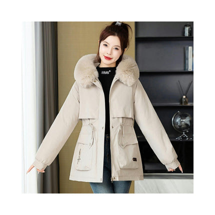 Women's Winter Thicken Warm Parka Jacket Coat with Faux Fur Hood