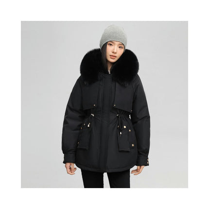 Women's Warm Winter Coat Thicken Parka Jacket with Faux Fur Trim Hood