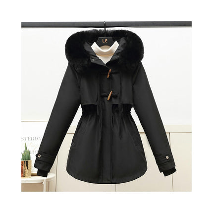 Women's Winter Thicken Jacket Warm Parka Coat Outerwear with Faux Fur Hood