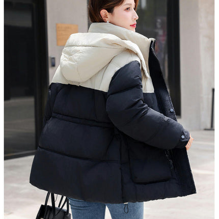 Women Long Sleeve Thicken Puffer Hooded Jacket Winter Padded Outerwear