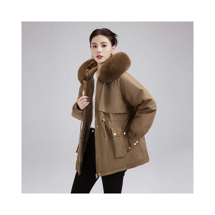 Winter Warm Coats for Women Hooded Outerwear Thicken Parkas Jacket