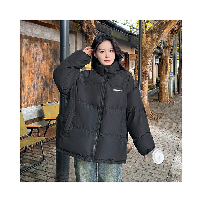 Womens Winter Quilted Puffer Jackets Long Sleeve Zip Up Coats