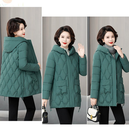 Women's Winter Thicken Outwear Quilted Coat Hooded Puffer Jacket