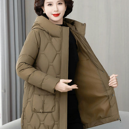 Women's Winter Thicken Outwear Quilted Coat Hooded Puffer Jacket