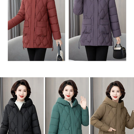 Women's Winter Thicken Outwear Quilted Coat Hooded Puffer Jacket