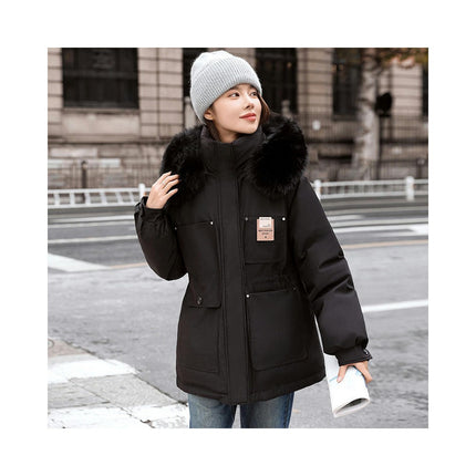 Women's Thicken Winter Coat Parka Jacket with Faux Fur Hood