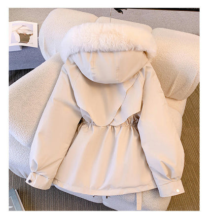 Women's Thicken Warm Parka Jacket Winter Coat with Faux Fur Hood