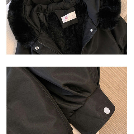 Women's Thicken Warm Parka Jacket Winter Coat with Faux Fur Hood