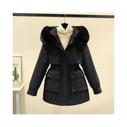 Women's Winter Coat Hooded Warm Thicken Parka Jacket with Faux Fur Trim Coat