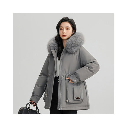 Women's Warm Winter Heavy Coat Thicken Parka Jackets with Faux Fur Hood