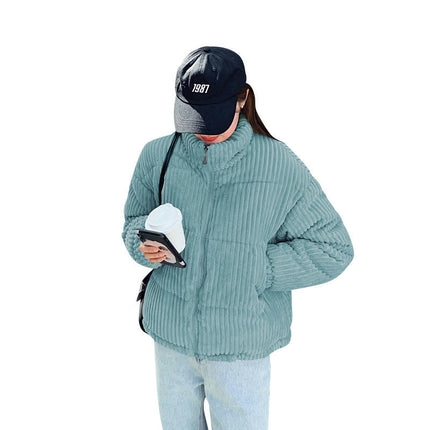 Women's Casual Long Sleeve Corduroy Outwear with Pockets