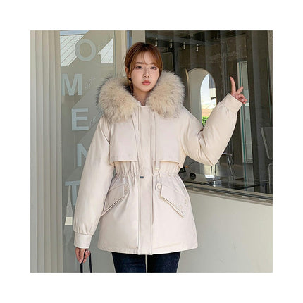 Women's Warm Winter Coat Heavy Parka Jacket with Faux Fur Hood