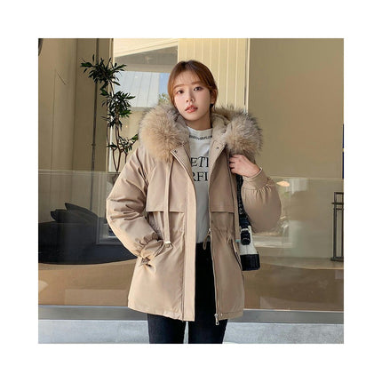 Women's Warm Winter Coat Heavy Parka Jacket with Faux Fur Hood