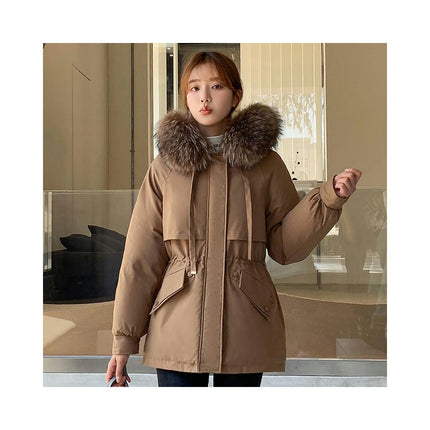 Women's Warm Winter Coat Heavy Parka Jacket with Faux Fur Hood