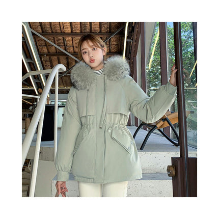 Women's Warm Winter Coat Heavy Parka Jacket with Faux Fur Hood