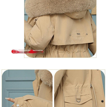 Women's Windproof Sherpa Lined Winter Parka Coat Faux Fur Hood