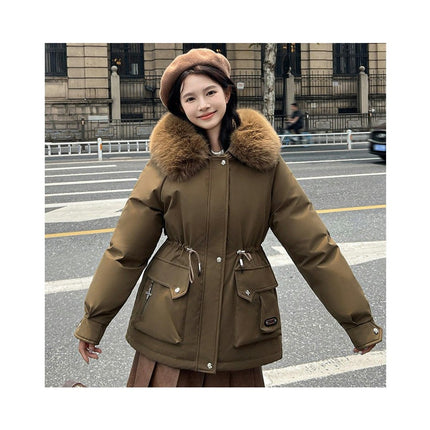 Women's Windproof Sherpa Lined Long Winter Parka Coat with Faux Fur Hood