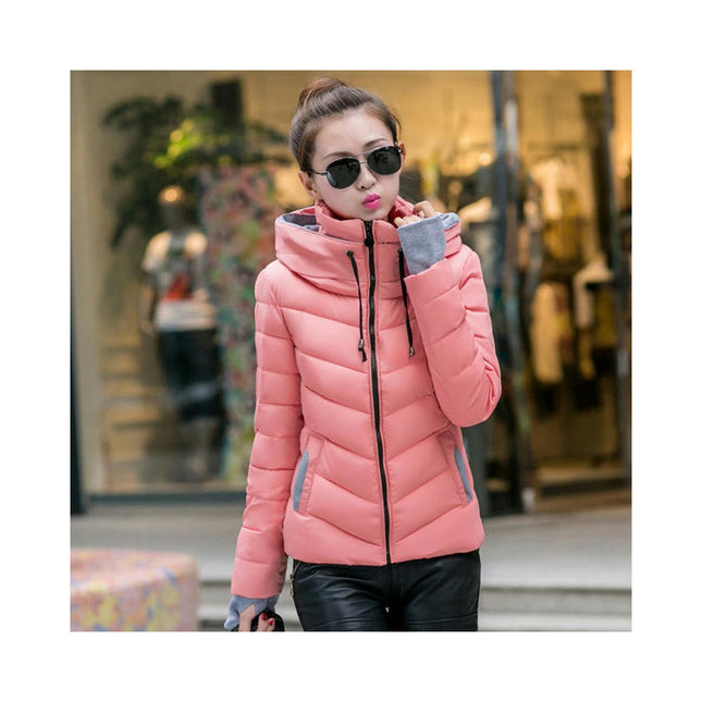 Women's Winter Jacket Puffer Jacket Hooded Short Outwear