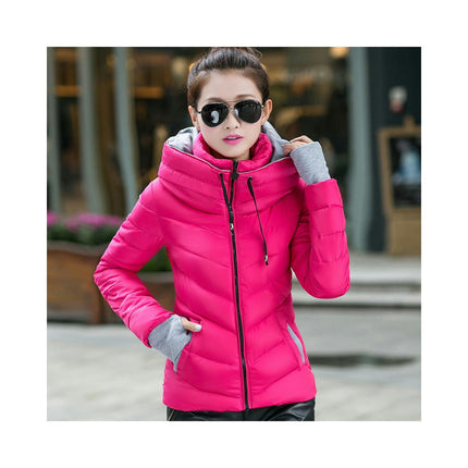 Women's Winter Jacket Puffer Jacket Hooded Short Outwear