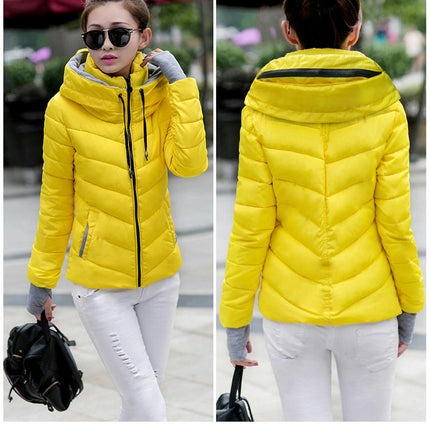 Women's Winter Jacket Puffer Jacket Hooded Short Outwear