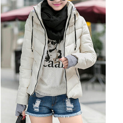 Women's Winter Jacket Puffer Jacket Hooded Short Outwear