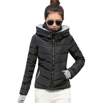 Women's Winter Jacket Puffer Jacket Hooded Short Outwear