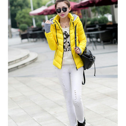 Women's Winter Jacket Puffer Jacket Hooded Short Outwear