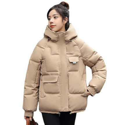 Women's Winter Thicken Coat Short Down Jacket with Hood