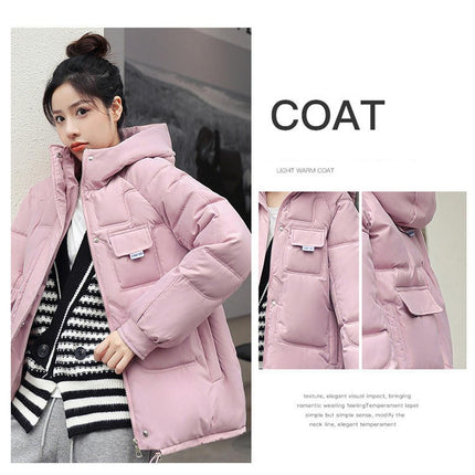 Women's Winter Thicken Coat Short Down Jacket with Hood