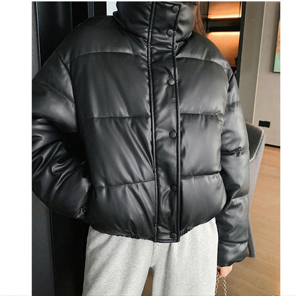 Women's Down Jacket Baggy Puffer Jackets Stand Collar Winter Quilted Coat