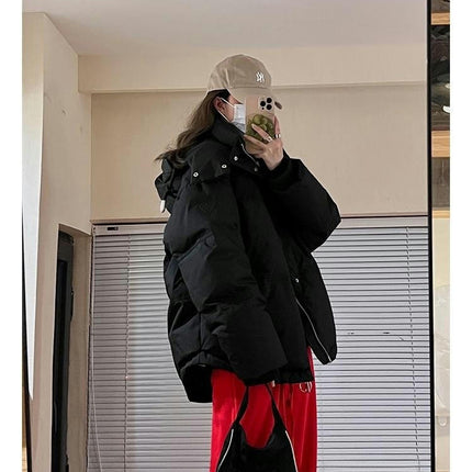 Women's Thicken Down Jacket Winter Hooded Short Puffy Warm Jacket