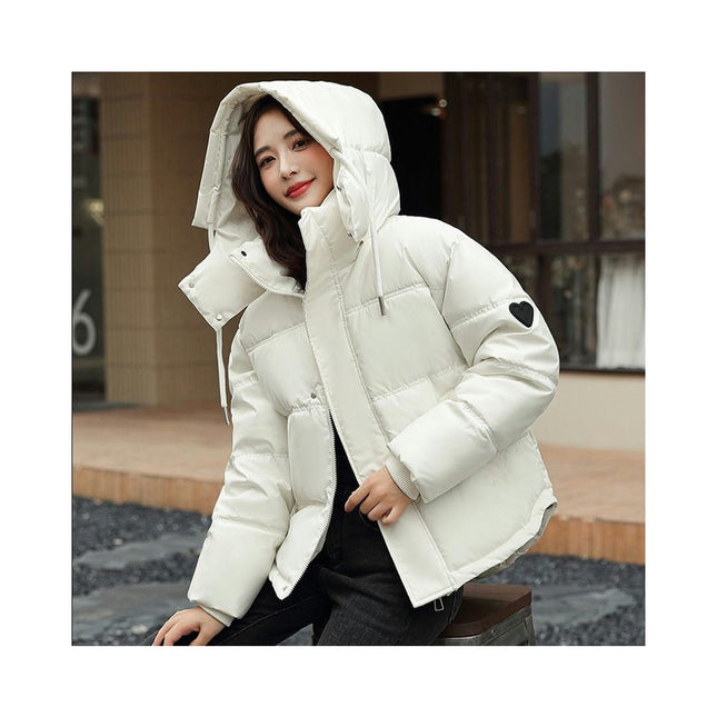 Women's Thicken Down Jacket Winter Hooded Short Puffy Warm Jacket