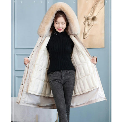 Women's Hooded Winter Coat Warm Long Puffer Jacket Parka