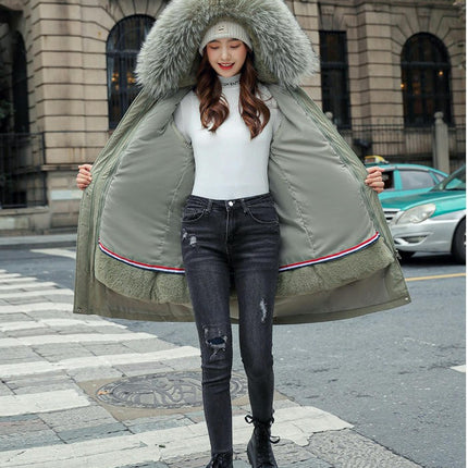 Women's Winter Coat Hooded Parka Coat Warm Lined Long Jackets