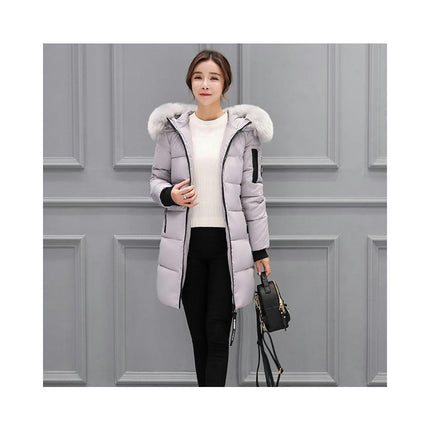 Women's Puffer Coat Winter Warm Down Jacket with Faux Fur Hood