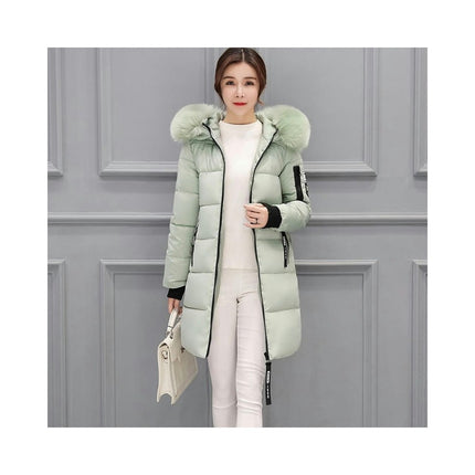 Women's Puffer Coat Winter Warm Down Jacket with Faux Fur Hood