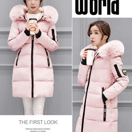 Women's Puffer Coat Winter Warm Down Jacket with Faux Fur Hood